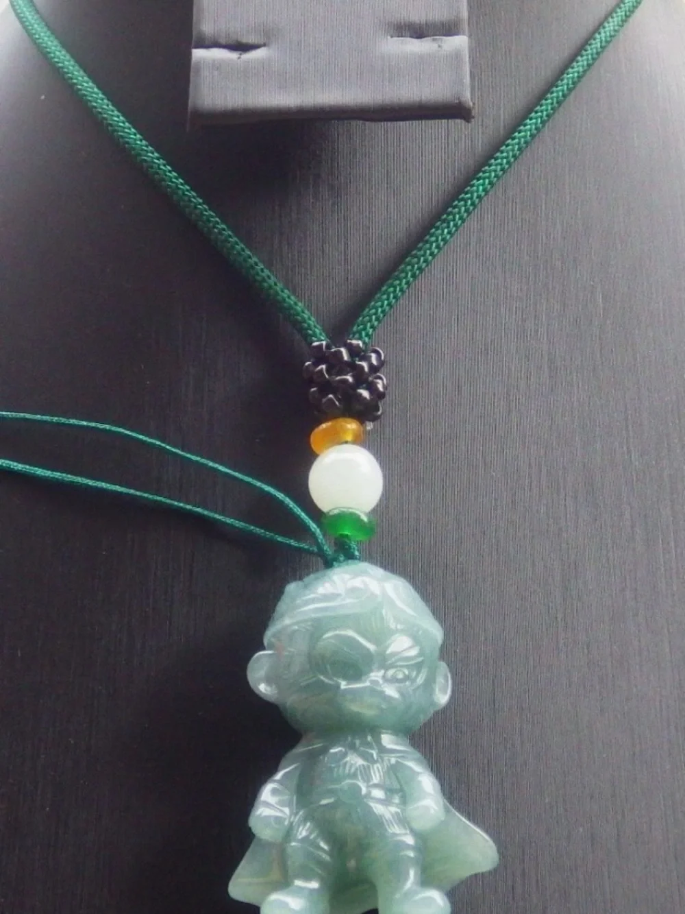 Certificate Jadeite Jade Pendant Green Monkey Sun Wukong The Monkey King